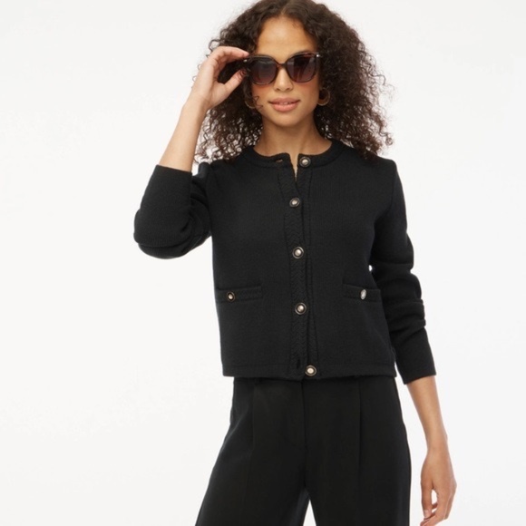 J. Crew Factory Black Cardigan Sweater - Picture 2 of 7